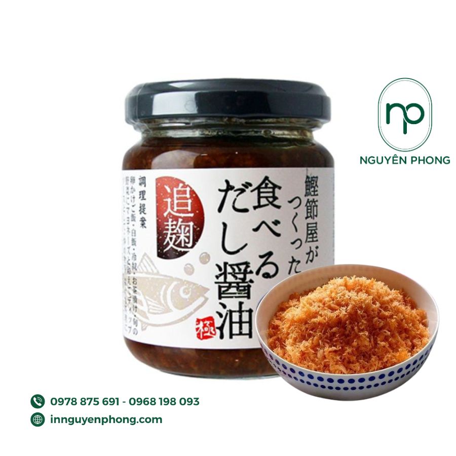 Mẫu tem dán ruốc cá hồi in đơn giản